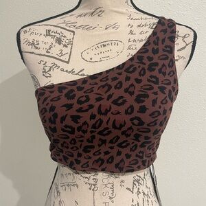 Ryderwear Brown Black Leopard Sports Bra